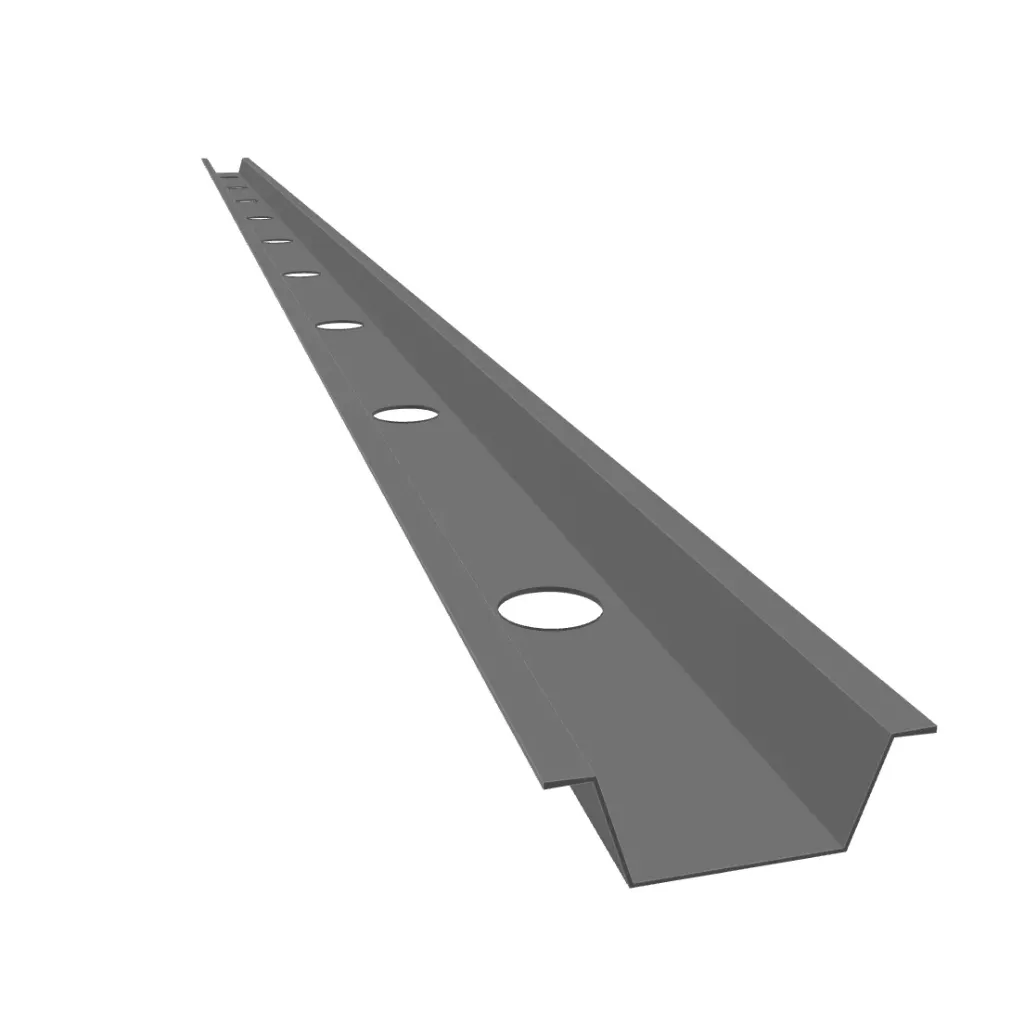 Hat Track 1" - Type A (===ALUMINIUM===, Aluminum, 22ga)