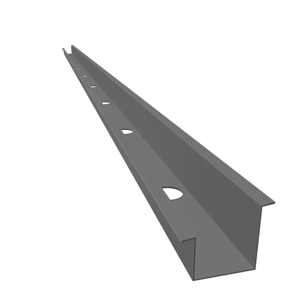 Angled Hat Track 1 1/4" [5/12] - Type A (===ALUMINIUM===, .019)