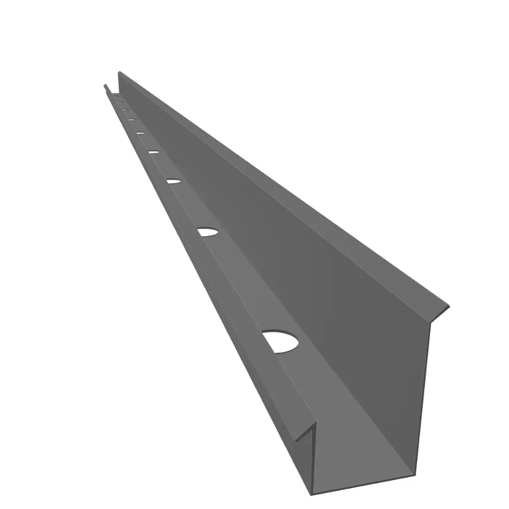 Angled Hat Track 1 1/4" [10/12] - Type A (===ALUMINIUM===, .019)